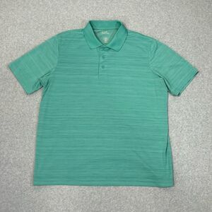 Croft & Barrow Quick Dry Polo‎ Shirt Mens Size Large Green Short Sleeve Golf Top
